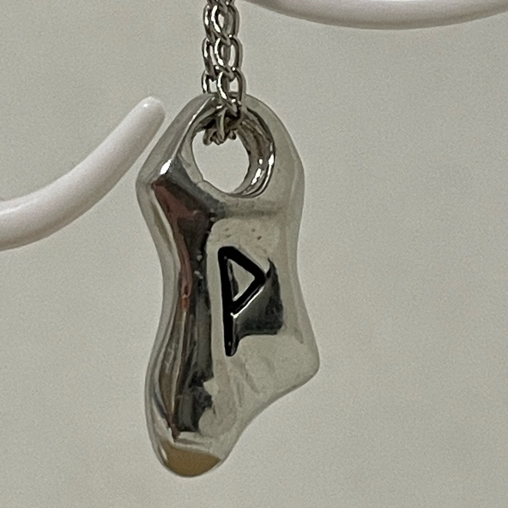 The Elder Futhark Viking Runes Silver Pewter Charm Necklace Pendant Jewelry